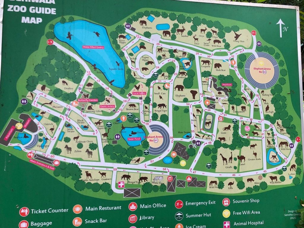 Zoo Map - National Zoological Gardens of Sri Lanka - Dehiwala Zoo