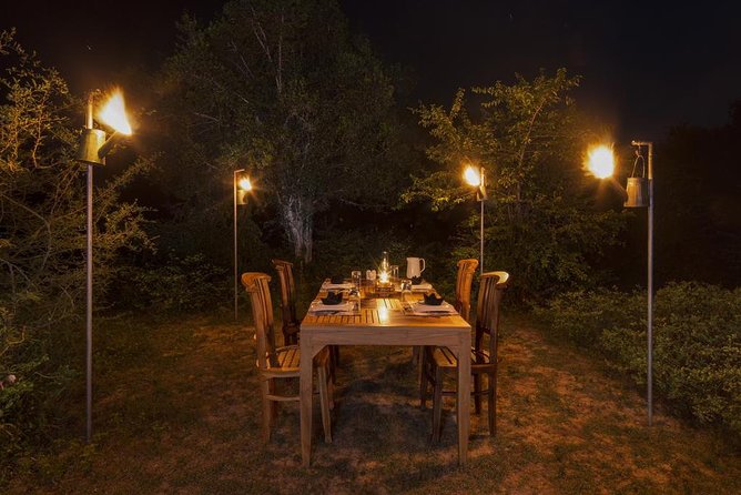 All Inclusive Leopard Nest Treehouse Safari in Yala - Dinner, campfire time, and the included drink plan