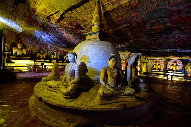 Private Day Trip to Sigiriya, cave and National park Safari Tour - Dambulla Cave Temple: what one hour really means in a cave complex